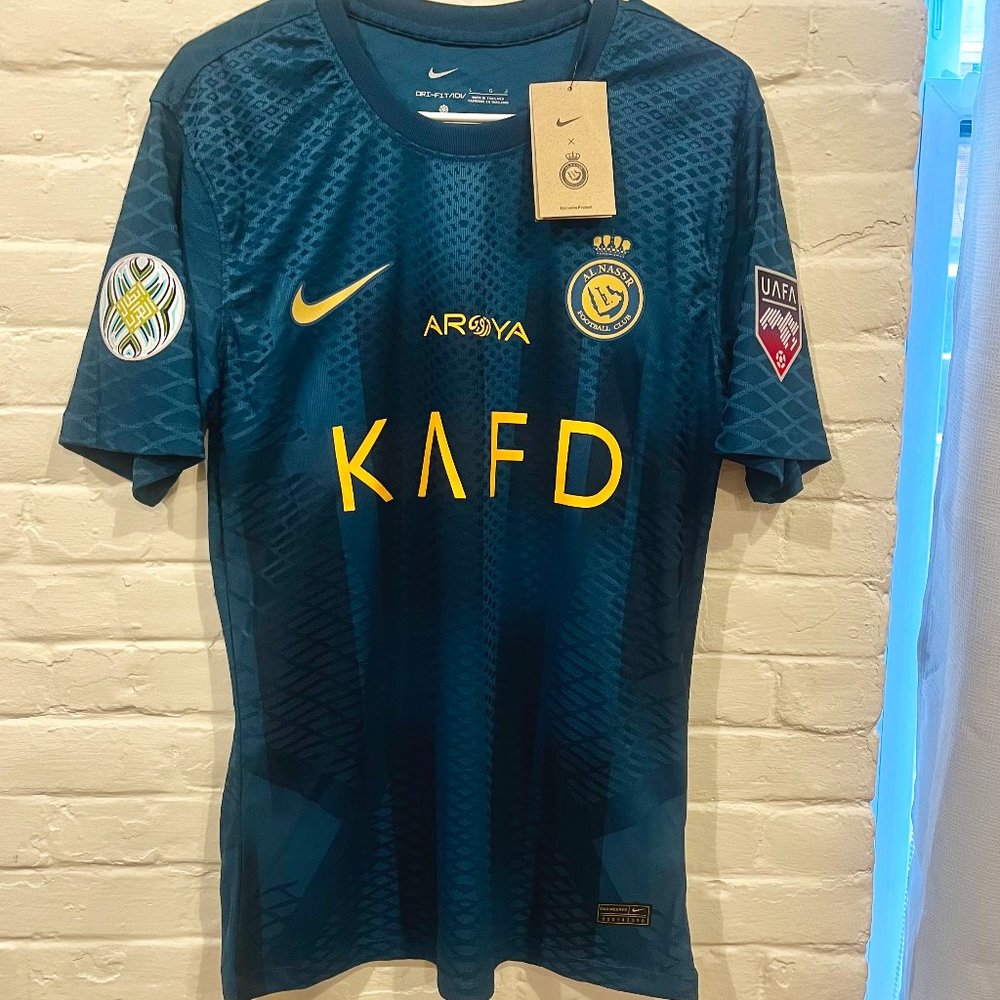 AL NASSR KAFD Sadio Mane' #10 23/24 Navy Away Alt Soccer Jersey Mens Large